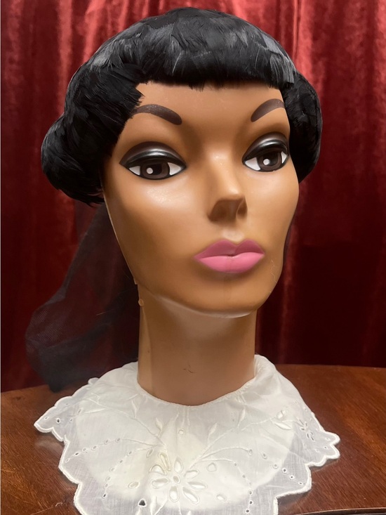 1960s 60s Vintage Black Face Framing All Feather Hat w/ Layered Sheer Netting main image 4